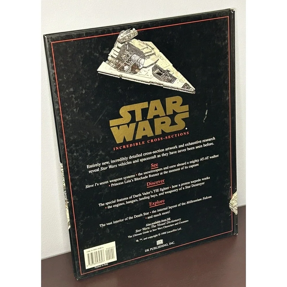 Star Wars Incredible Cross-Sections DK Hardcover 1st Edition 1998 Book Sci Fi